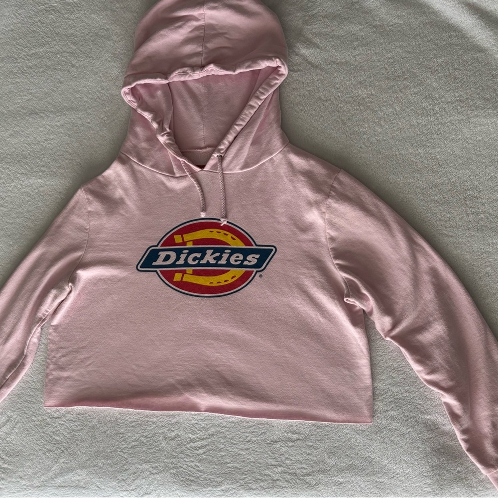 Dickies Pink Cropped Hoodie